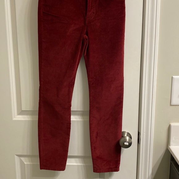 J. Crew 9" high-rise burgundy toothpick jean. - Picture 11 of 14